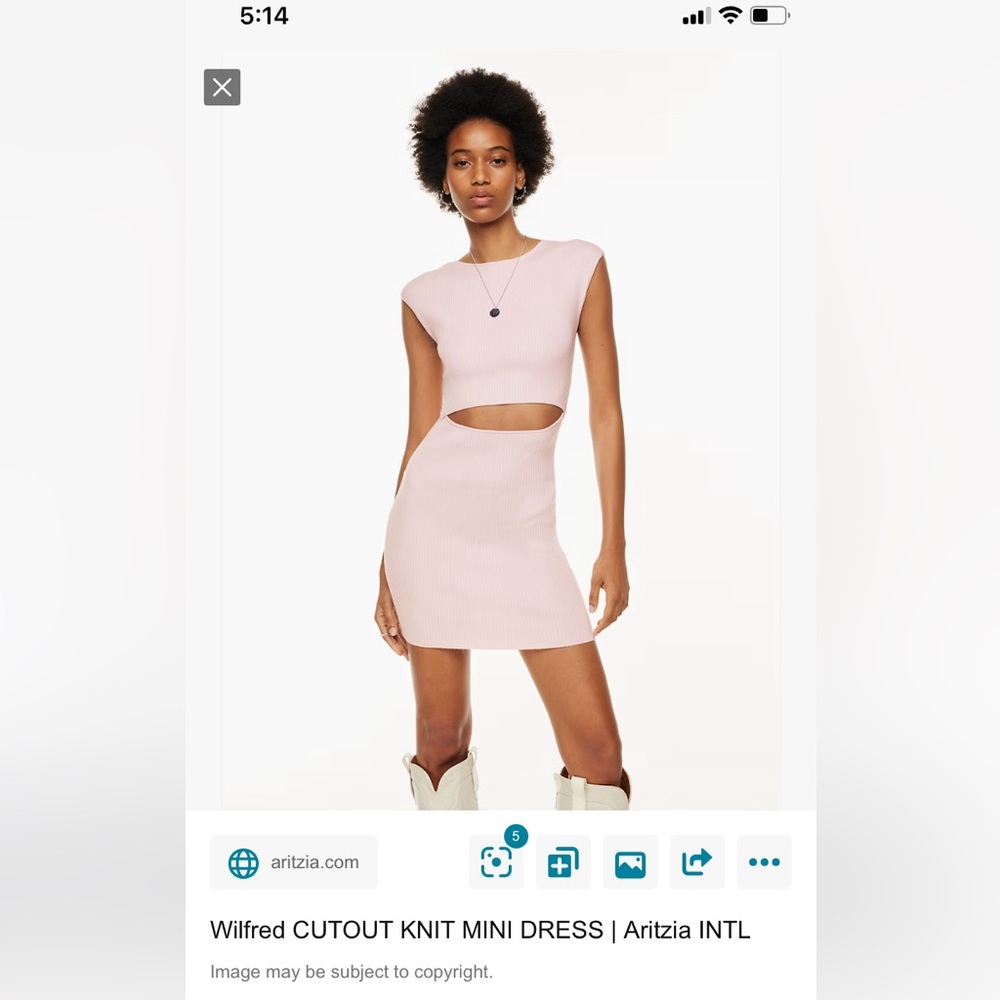 Elegant Pink Cut-Out Dress